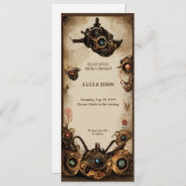 Steampunk Wedding Uitnodiging (Voorkant / Achterkant)