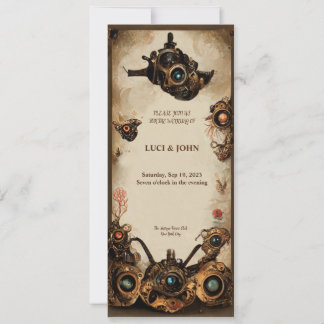 Steampunk Wedding Uitnodiging