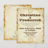 Steampunk Wedding, uitnodiging van 4,25 x 5,5 inch (Voorkant / Achterkant)
