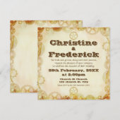 Steampunk Wedding, uitnodiging van 5,25 x 5,25 inc (Voorkant / Achterkant)