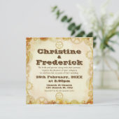 Steampunk Wedding, uitnodiging van 5,25 x 5,25 inc (Staand voorkant)