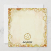 Steampunk Wedding, uitnodiging van 5,25 x 5,25 inc (Achterkant)