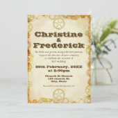 Steampunk Wedding, uitnodiging van 5 x 7 inch (Staand voorkant)