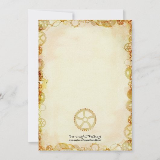 Steampunk Wedding, uitnodiging van 5 x 7 inch (Achterkant)