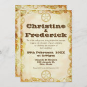 Steampunk Wedding, uitnodiging van 5 x 7 inch (Voorkant / Achterkant)