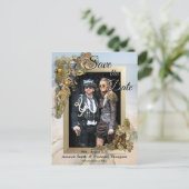 Steampunk Wedding van het Zee Save the Date Aankondigingskaart (Staand voorkant)