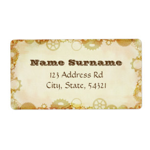 Steampunk Wedding, verzendlabels Etiket