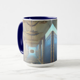 Steampunk Welfcorridor SciFi Mok