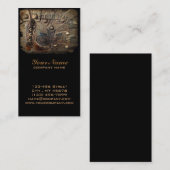 Steampunk westerne landcowboyboot visitekaartje (Voorkant / Achterkant)