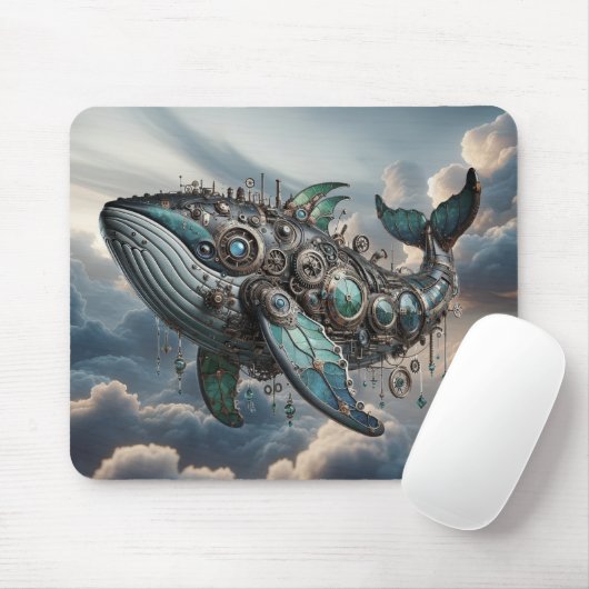 Steampunk Whale Mousepad Muismat (Met muis)