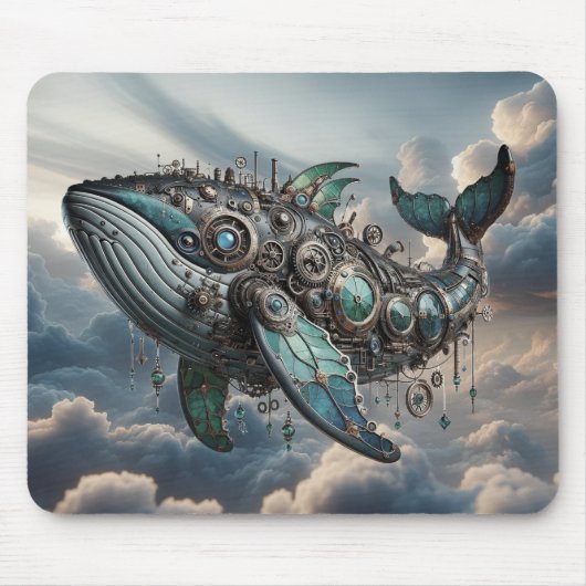 Steampunk Whale Mousepad Muismat (Voorkant)