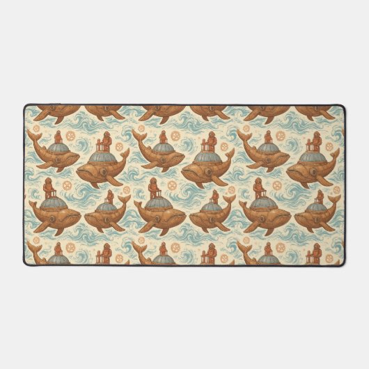 Steampunk Whale Sub Voyage Bureaumat (Voorkant)