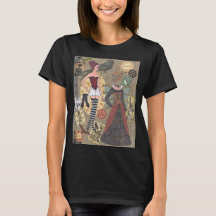 Steampunk Whimsy Paper Doll Art T-Shirt
