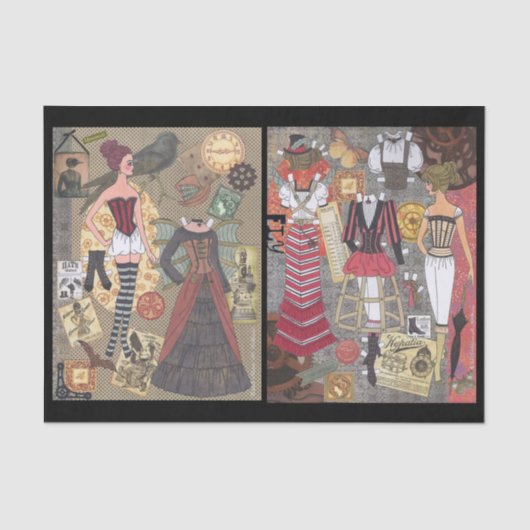 Steampunk Whimsy Papier voor Doll Kunstpapier (Voorkant)