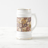 Steampunk Wielen, tandwielen, sleutels, oude steen Bierpul (Voorkant rechts)