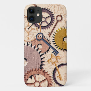 Steampunk Wielen, tandwielen, sleutels, oude steen Case-Mate iPhone Case