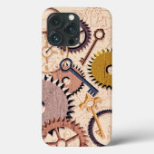 Steampunk Wielen, tandwielen, sleutels, oude steen Case-Mate iPhone Case (Achterkant)