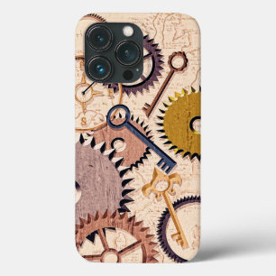 Steampunk Wielen, tandwielen, sleutels, oude steen Case-Mate iPhone Case