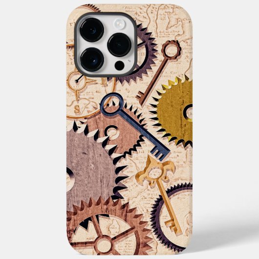 Steampunk Wielen, tandwielen, sleutels, oude steen Case-Mate iPhone Case (Achterkant)