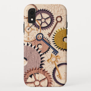 Steampunk Wielen, tandwielen, sleutels, oude steen Case-Mate iPhone Case