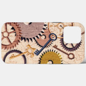 Steampunk Wielen, tandwielen, sleutels, oude steen Case-Mate iPhone Case (Achterkant (horizontaal))