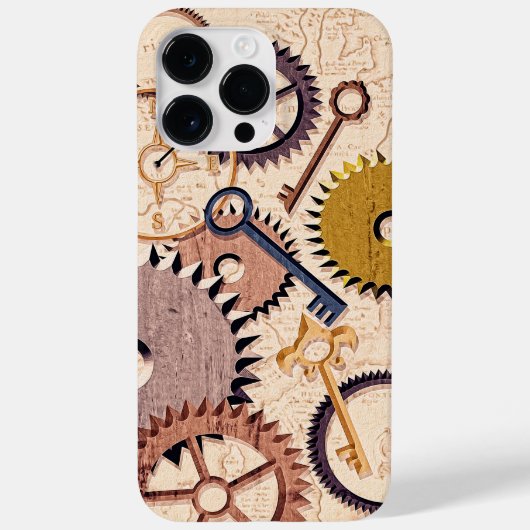 Steampunk Wielen, tandwielen, sleutels, oude steen Case-Mate iPhone Case (Achterkant)