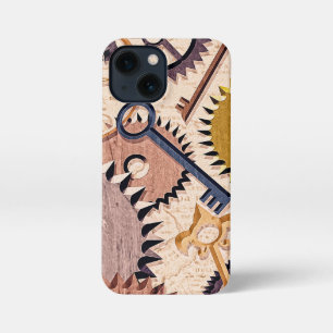 Steampunk Wielen, tandwielen, sleutels, oude steen iPhone 13 Mini Hoesje