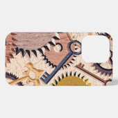Steampunk Wielen, tandwielen, sleutels, oude steen iPhone Hoesje (Achterkant horizontaal)
