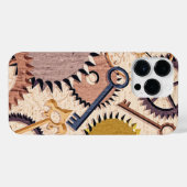Steampunk Wielen, tandwielen, sleutels, oude steen iPhone Hoesje (Achterkant horizontaal)