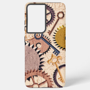 Steampunk Wielen, tandwielen, sleutels, oude steen Samsung Galaxy Hoesje