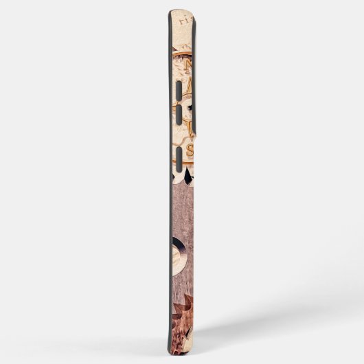 Steampunk Wielen, tandwielen, sleutels, oude steen Samsung Galaxy Hoesje (Rechterkant)