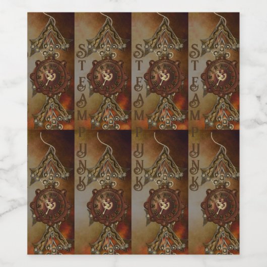 STEAMPUNK WIJN ETIKET (Enkel label)