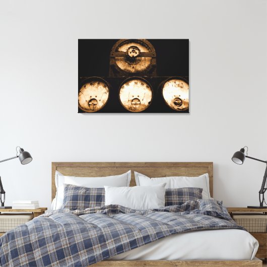 Steampunk wijzerplaten canvas afdruk (Insitu (Slaapkamer))