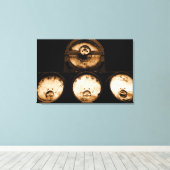 Steampunk wijzerplaten canvas afdruk (Insitu (Houten vloer))