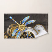 Steampunk-wijzerplaten met dragonfly bad handdoek (Handdoek)