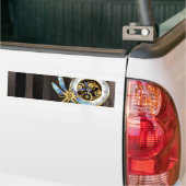 Steampunk-wijzerplaten met dragonfly bumpersticker (Op Truck)