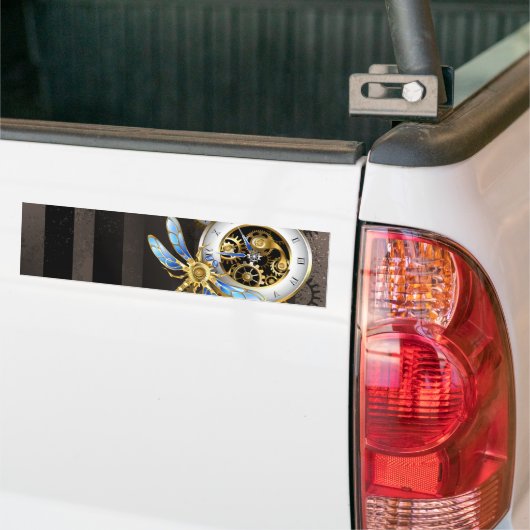 Steampunk-wijzerplaten met dragonfly bumpersticker (Op Truck)