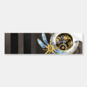 Steampunk-wijzerplaten met dragonfly bumpersticker (Voorkant)