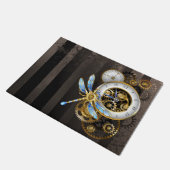 Steampunk-wijzerplaten met dragonfly deurmat (Schuin)