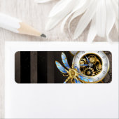 Steampunk-wijzerplaten met dragonfly etiket (Insitu)