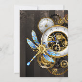 Steampunk-wijzerplaten met dragonfly feestdagenkaart (Voorkant)