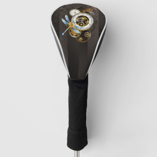 Steampunk-wijzerplaten met dragonfly golfheadcover