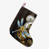 Steampunk-wijzerplaten met dragonfly kleine kerstsok (Voorkant (Hangend))