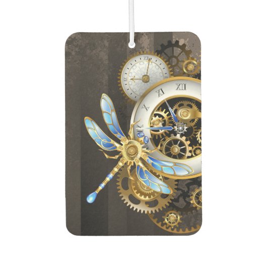 Steampunk-wijzerplaten met dragonfly luchtverfrisser (Voorkant)