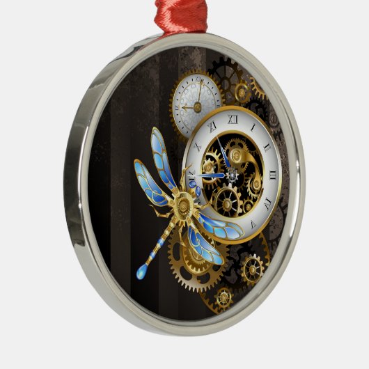 Steampunk-wijzerplaten met dragonfly metalen ornament (Rechts)