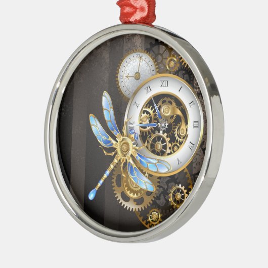 Steampunk-wijzerplaten met dragonfly metalen ornament (Links)