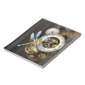 Steampunk-wijzerplaten met dragonfly notitieblok (Linkerzijde)