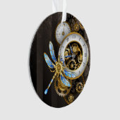 Steampunk-wijzerplaten met dragonfly ornament (voorkant)