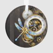 Steampunk-wijzerplaten met dragonfly ornament (achterkant)