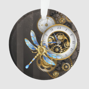 Steampunk-wijzerplaten met dragonfly ornament